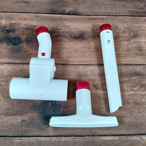Shark Vacuum Attachments Tools Crevice Duster Upholstery Brush Set White Red - Picture 1 of 2